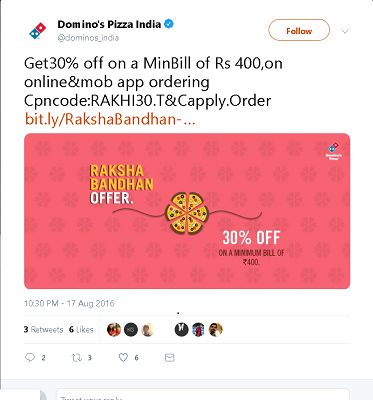 Domino’s pizza Raksha Bandhan Post - Digimanic