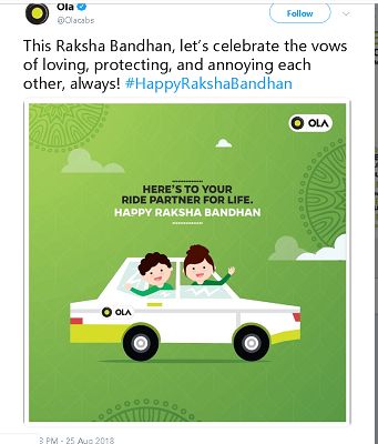 Ola Raksha Bandhan Post - Digimanic