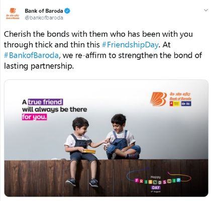 bank of baroda friendship day 2019 - Digimanic