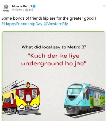 mumbai metro friendship day 2019 - Digimanic