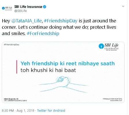 sbi friendship day post 2019 - Digimanic