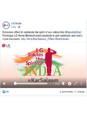 LG INDIA Social media post
