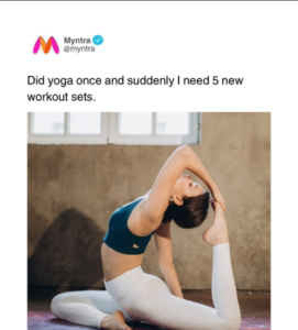 Myntra yoga day post